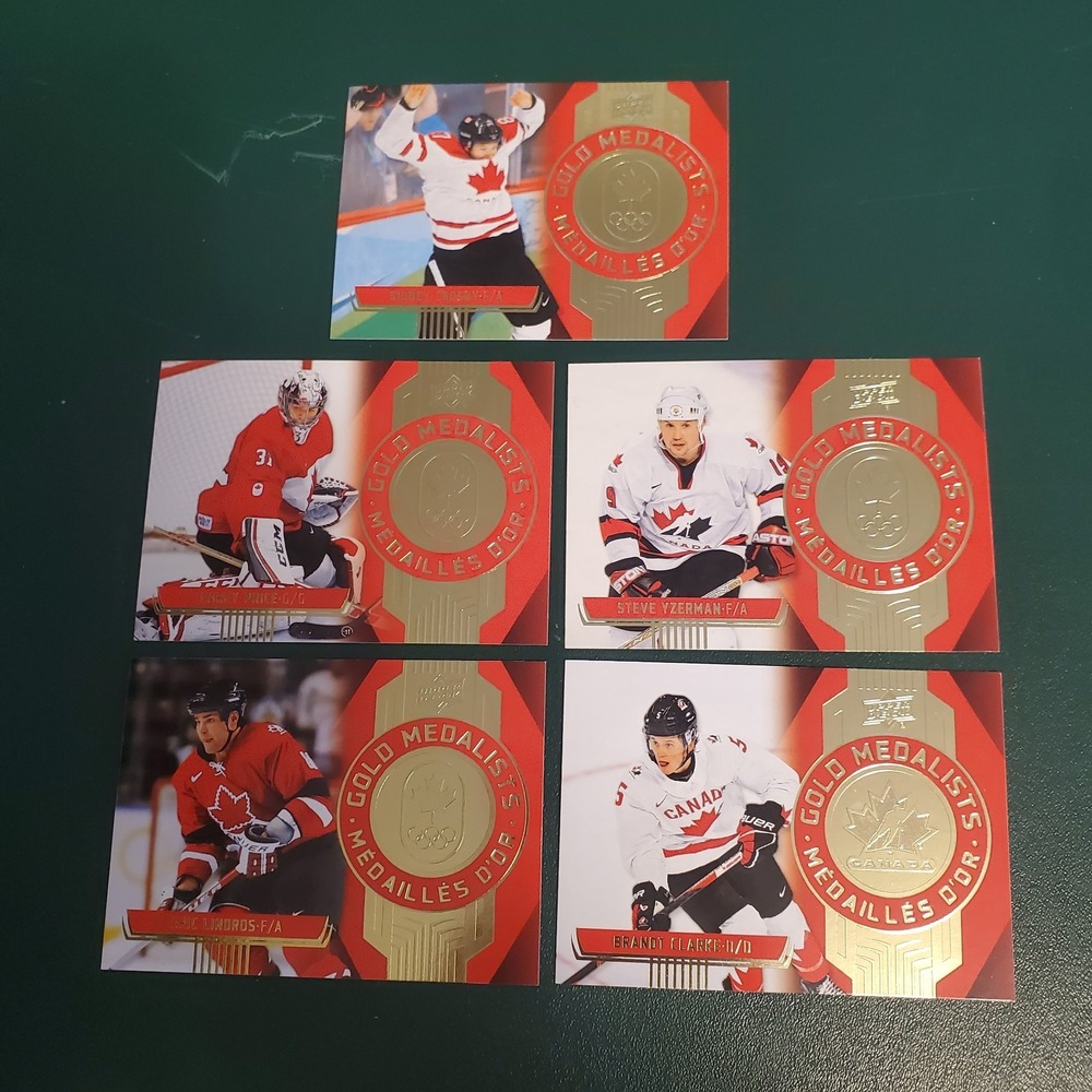 2025-26 TEAM CANADA Tim Hortons GOLD MEDALISTS Lot (5) -Crosby Yzerman